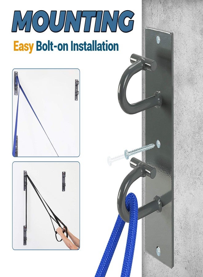 ECOTRIC Resistance Band Wall Anchors, 3 Set Workout Wall Mount Hooks for Body Weight Strength Training Yoga, Home Gym - Image 5