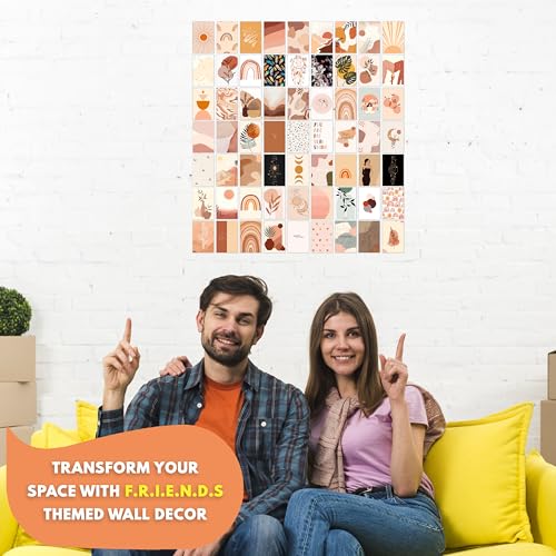 Rousrie Paper Aesthetic Boho Wall Collage Kit for Bedroom, Living Room, Walls Decoration Size:4.00X6.00 Inches (Set of 63 Decor Stickers Poster) Self-Adesive Poster, Home, Self-Adhesive - Image 2