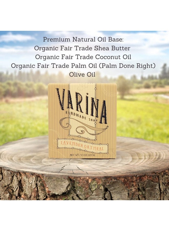 Varina Organic Lavender Oatmeal Bar Soap Gentle Cleansing For Sensitive Skin Herbal And Mint 3 Pack Experience Healthy And Glowing Skin - Image 2