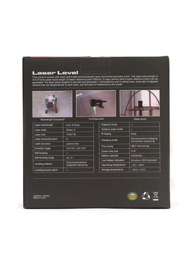 UNI-T LM555LD Laser Level with 20m Line and 25m Point Working Distance, IP54 - Image 2