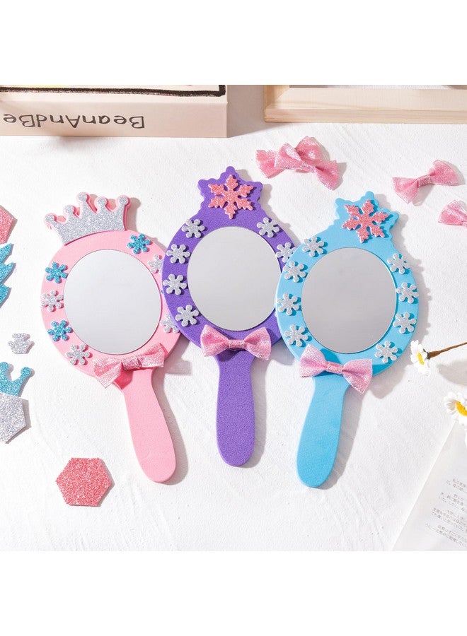 BeYumi Princess Foam Mirror Craft - 18 Pack DIY Decorate Your Own Princess Mirror Craft Kits for Kids Unbreakable Kids Mirrors for Girls Party Decoration Birthday Supplies Gift - Image 5