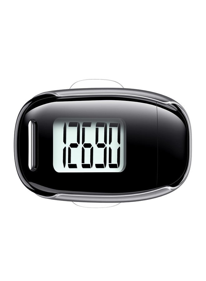 TAZUZFLA 3D Pedometer for Walking, Simple Walking Step Counter with Removable Clip and Strap, USB Rechargeable Step Tracker with Backlight, Accurate Step Counter for Men Women Kids Seniors - Image 1