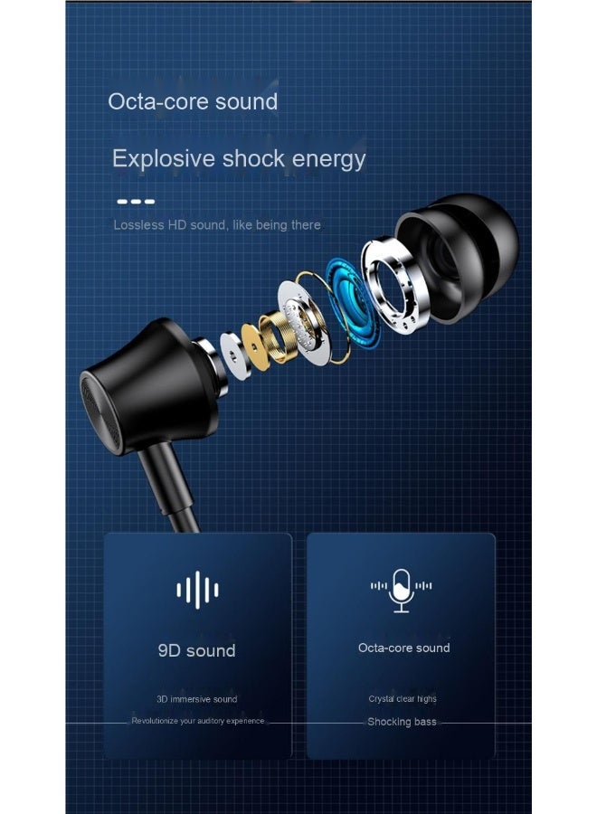 New Hanging Neck Bluetooth Headset In-ear Neck Hanging Long Standby With Magnetic Suction Earphone (Green） - Image 5