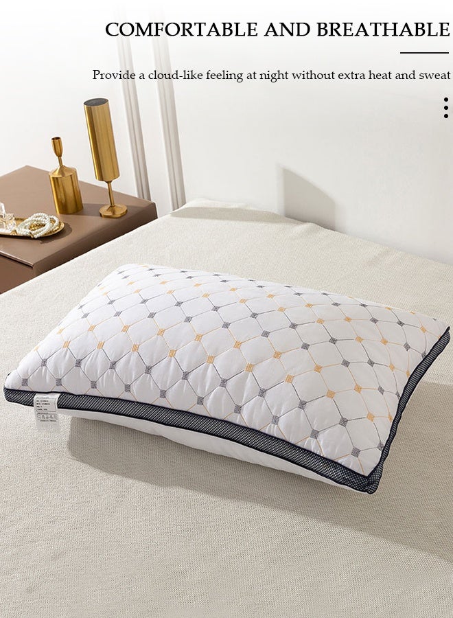 DUNISO Simple and Fashion Starry Sky Quilted Bed Pillows Comfortable Super Soft Fluffy Filled Pillows with Double-sides for Sleeping for Sofa,Bed,Hotel (2 Pack) - Image 5