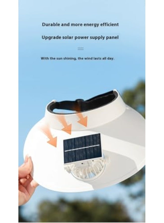 Sun Hat with Solar Fan, Solar Powered, Built-in USB Charging, Wide Brim Sun Hat, 3 Adjustable Speeds, Suitable for Outdoor Beach Trips - Image 3