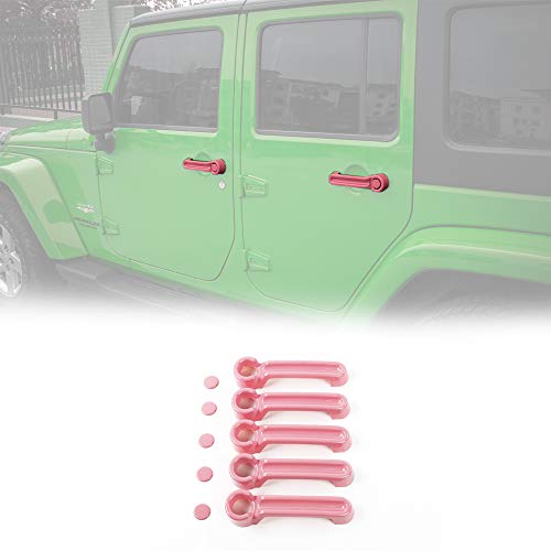 JeCar Door Handle Cover Kits for Jeep Wrangler JK 2007-2018/2008-2012 Jeep Liberty / 2007-2011 Dodge Nitro, Pink - Image 4