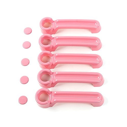 JeCar Door Handle Cover Kits for Jeep Wrangler JK 2007-2018/2008-2012 Jeep Liberty / 2007-2011 Dodge Nitro, Pink - Image 2