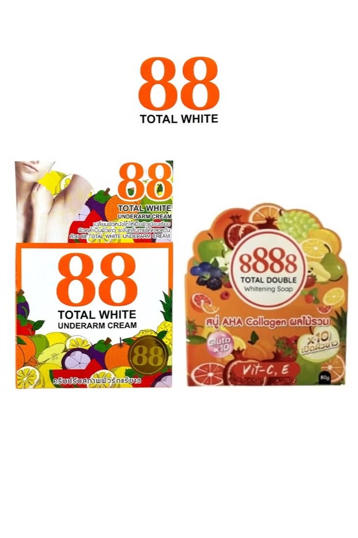 توتال وايت 88 مجموعة كريم تبييض الإبط & صابون تبييض
