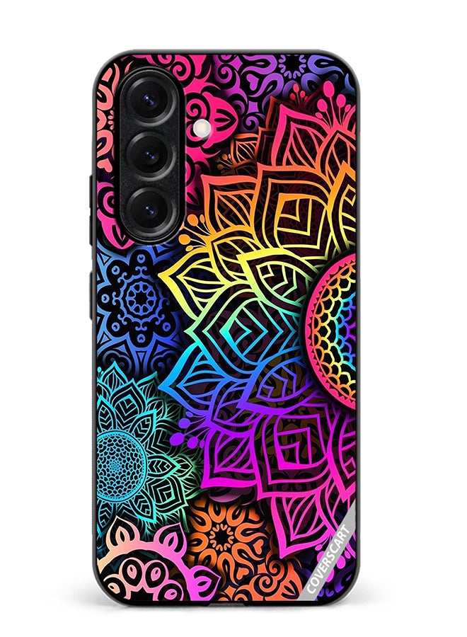 Protective Case Cover For Samsung Galaxy S25 Mandala Design Multicolour