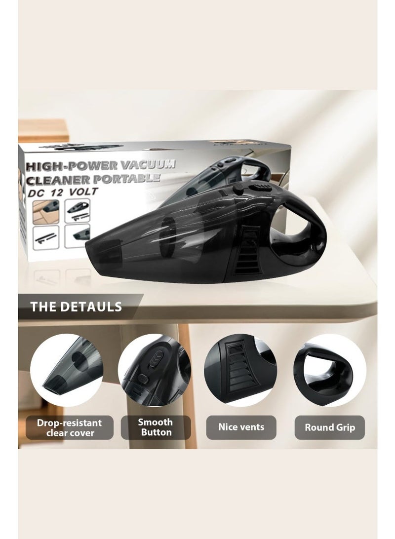 Handheld Vacuum Cordless Portable Rechargeable Strong Suction Car Vacuum Cleaner Powerful Hand Held Vacuum Cleaner with Multi Accessories for Home Office Auto Car Pet (Black) - Image 5