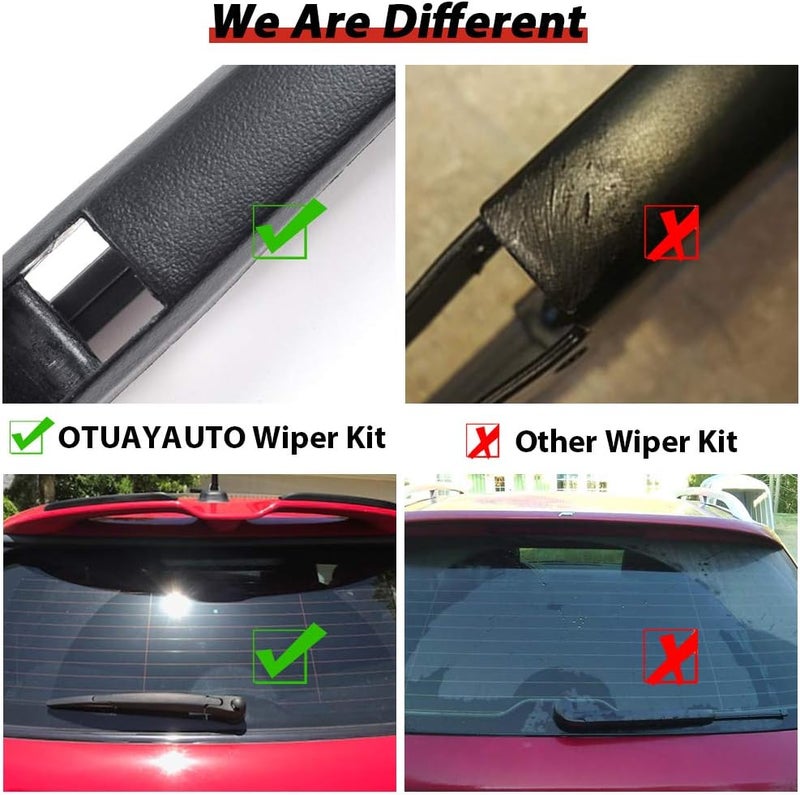 OTUAYAUTO MR971507 Rear Windshield Wiper Arm Blade Set - Replacement for Mitsubishi Outlander 2003-2006 - Image 4