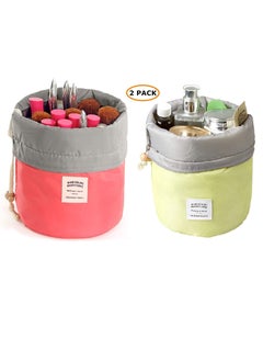 2 in 1 Travel Cosmetic Barrel Bag Multifunctional Toiletry Bucket Round Storage Organizer Pocket Soft Collapsible Waterproof (Red/Yellow) - pzsku/Z435B77A4B6CB8AA86E5BZ/45/_/1658502321/dee4c0eb-3bd8-4b04-99f9-6fdf82cd167f