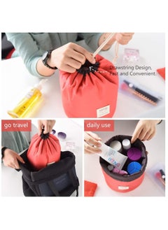 2 in 1 Travel Cosmetic Barrel Bag Multifunctional Toiletry Bucket Round Storage Organizer Pocket Soft Collapsible Waterproof (Red/Yellow) - pzsku/Z435B77A4B6CB8AA86E5BZ/45/_/1658502321/e6fe1ff9-7926-46bf-84eb-931807faf91d