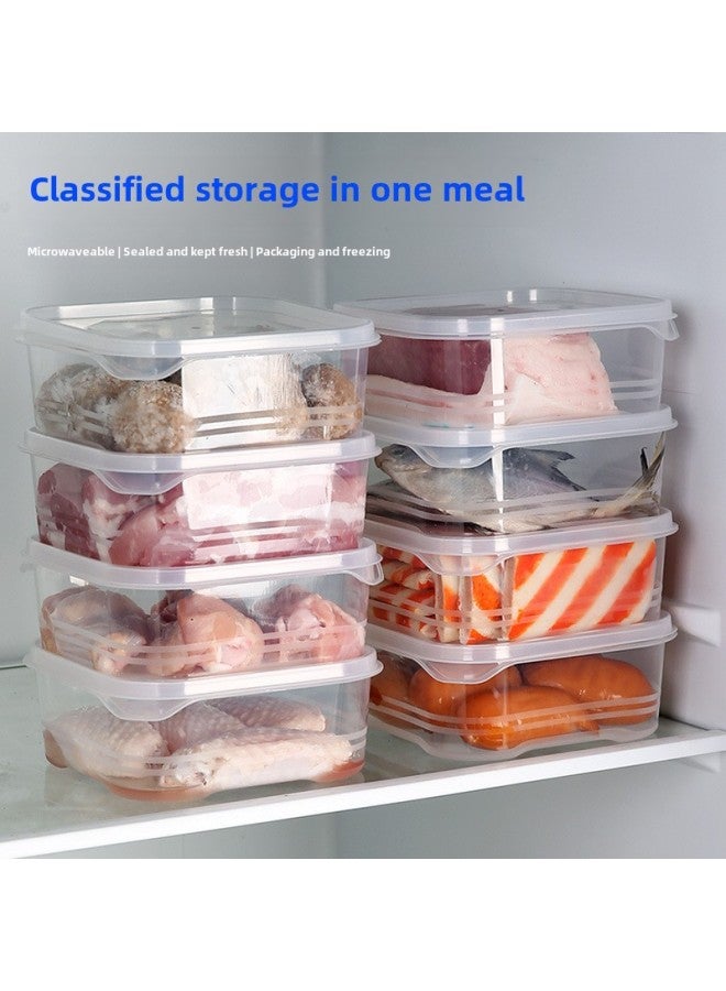 Refrigerator Fresh-keeping Box Fruit And Vegetable Fresh-keeping Box Fresh-keeping Box Refrigerator Storage Box Sealed Box Camping Storage Box-Specifications:Fresh-keeping Box White 2000 Ml  - Image 5