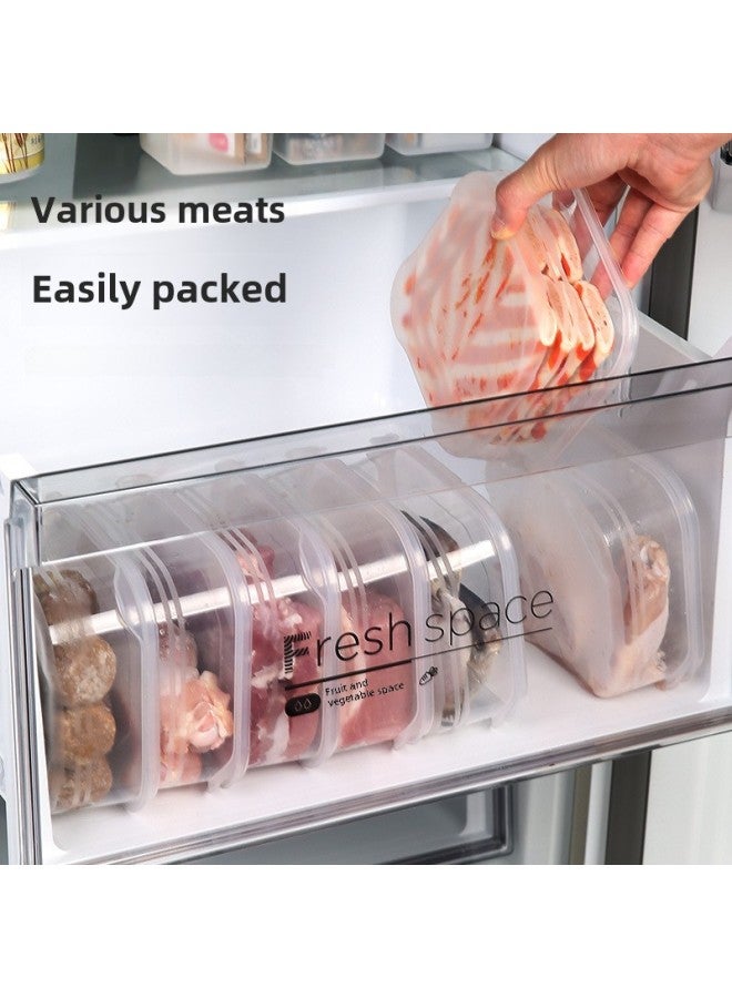 Refrigerator Fresh-keeping Box Fruit And Vegetable Fresh-keeping Box Fresh-keeping Box Refrigerator Storage Box Sealed Box Camping Storage Box-Specifications:Fresh-keeping Box White 2000 Ml  - Image 2