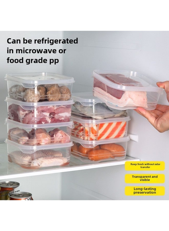 Refrigerator Fresh-keeping Box Fruit And Vegetable Fresh-keeping Box Fresh-keeping Box Refrigerator Storage Box Sealed Box Camping Storage Box-Specifications:Fresh-keeping Box White 2000 Ml  - Image 4
