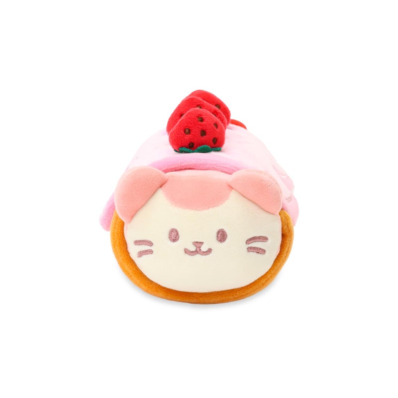 Anirollz Stuffed Animal Plush Toy - Official Roll Blanket Outfitz Doll |Soft  Squishy  Warm  Cute  Comfort  Safe| Strawberry Roll Cake Pillow with Kitty - Birthday Decorations Gift 6"" Kittiroll - Image 2