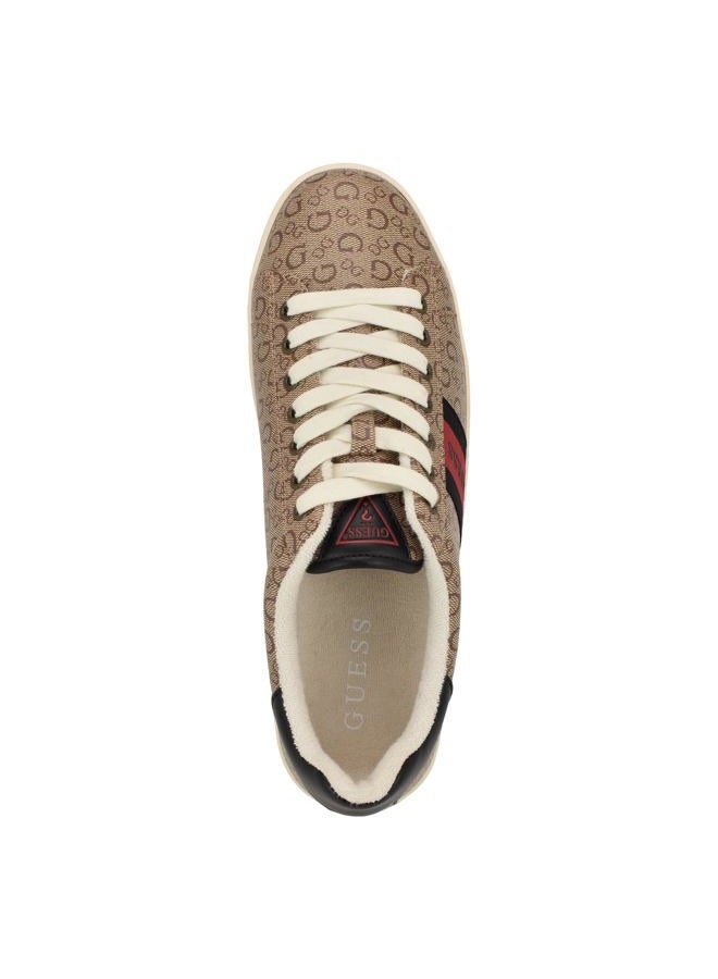 Guess Men's LOMYNZ Sneaker, Light Brown Logo Multi 230, 13 - Image 2