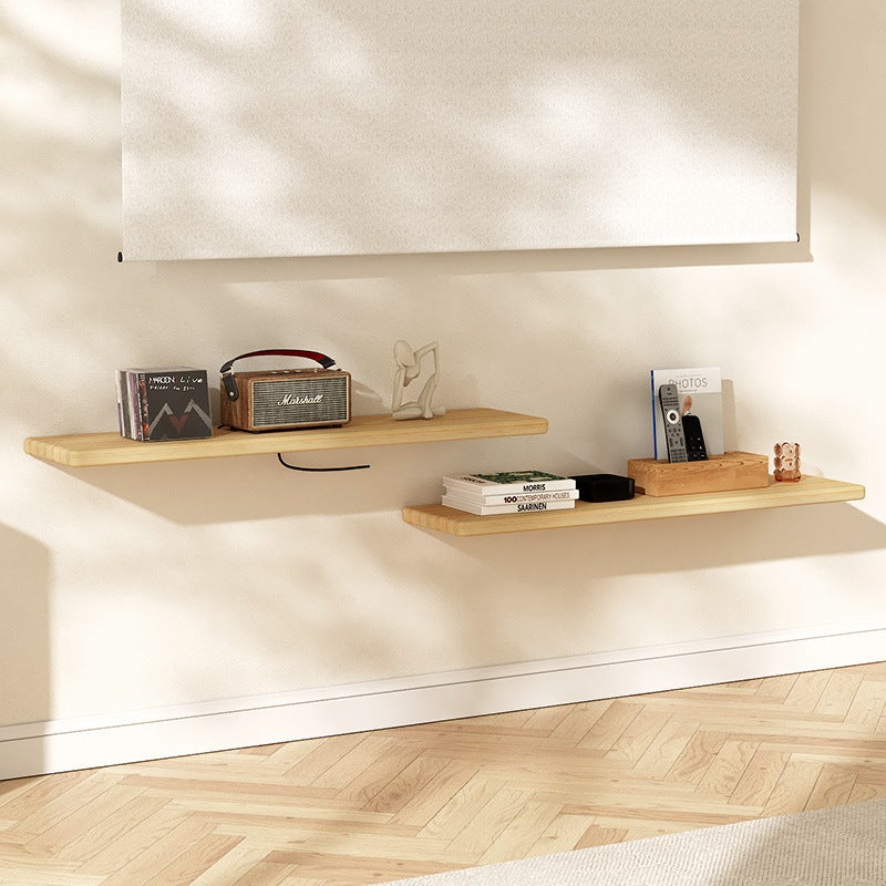 Modern Minimalist Wall-Mounted Shelf Divider – Solid Wood Storage Rack for Bedroom and Living Room - Image 5