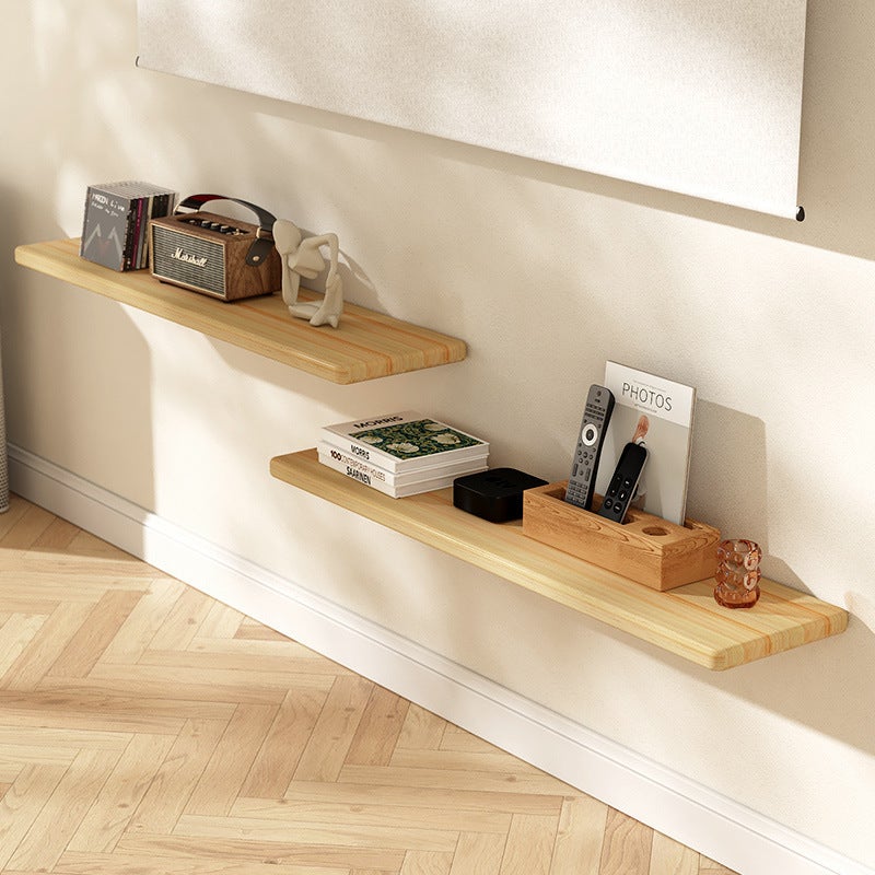 Modern Minimalist Wall-Mounted Shelf Divider – Solid Wood Storage Rack for Bedroom and Living Room - Image 3