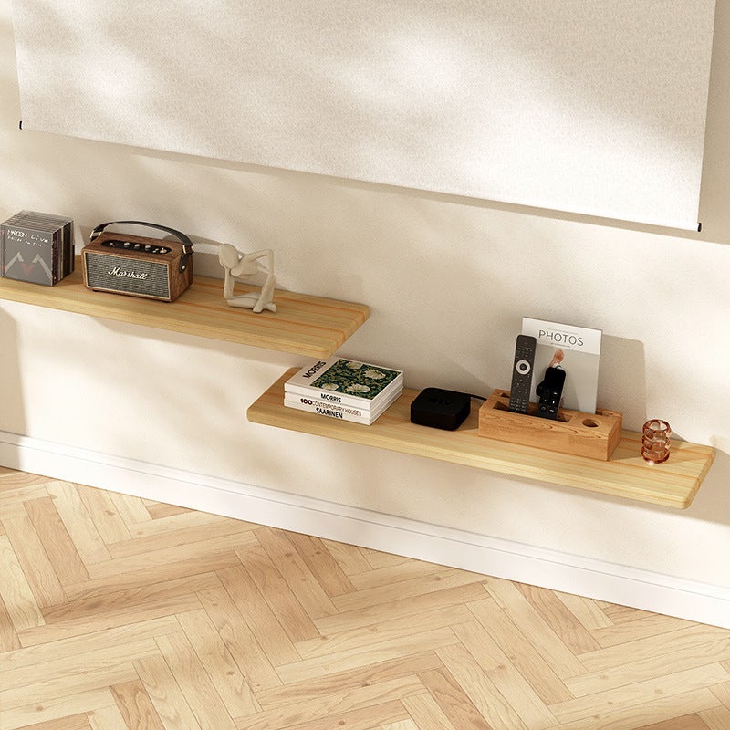 Modern Minimalist Wall-Mounted Shelf Divider – Solid Wood Storage Rack for Bedroom and Living Room - Image 4