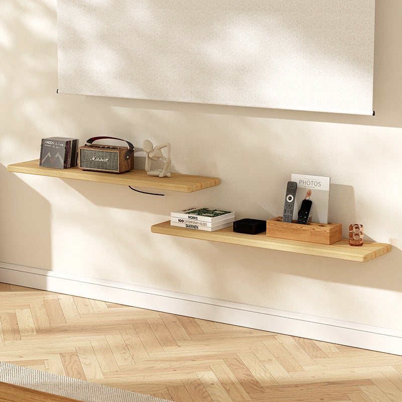 Modern Minimalist Wall-Mounted Shelf Divider – Solid Wood Storage Rack for Bedroom and Living Room - Image 2