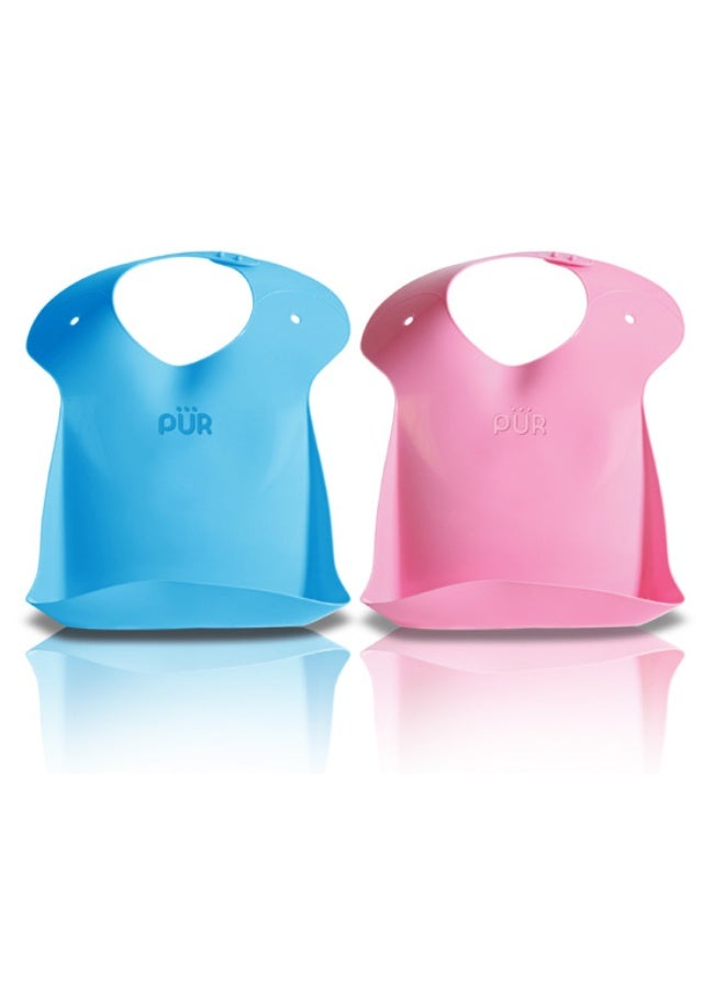 PUR Catcher Bib - Food Collection Pocket & Easy to Clean - Everyday Clothing Protection - Image 1