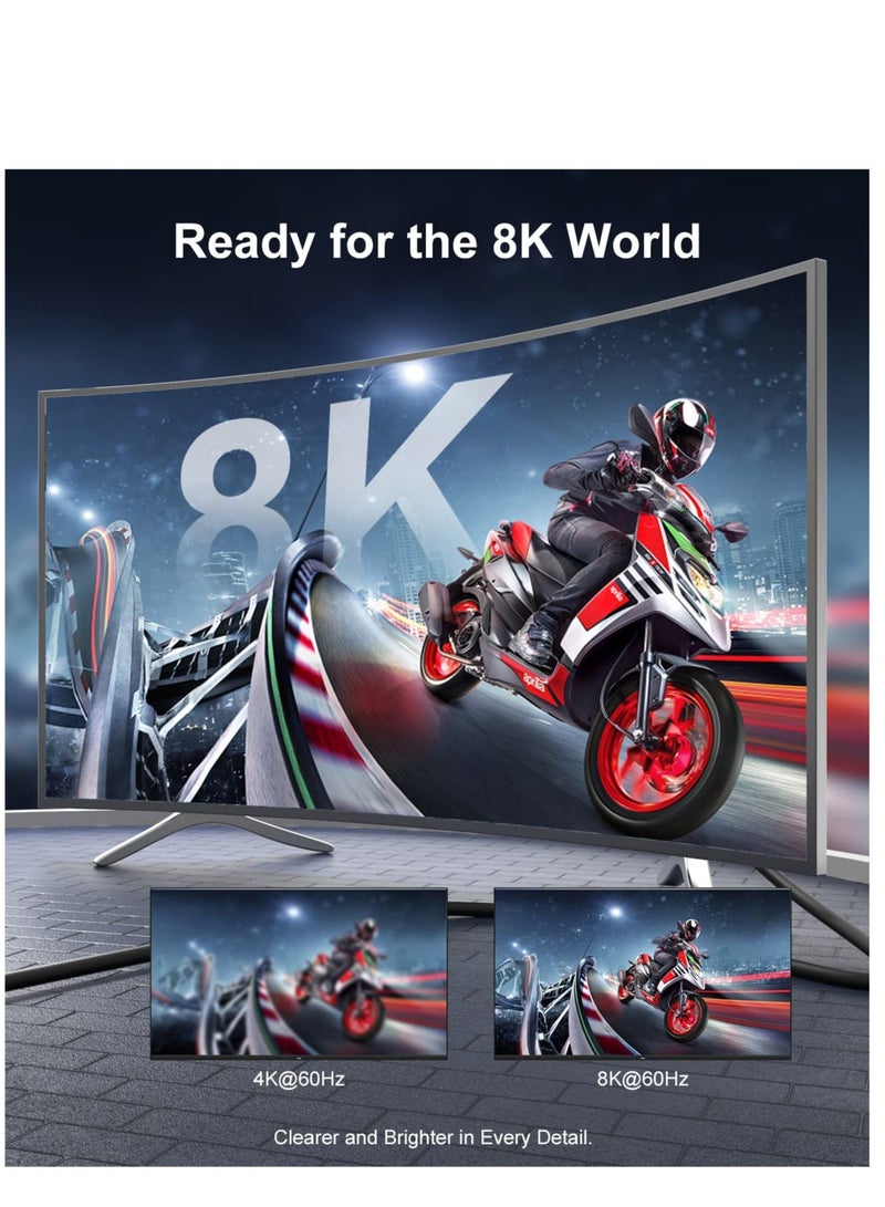 Excefore USB C to HDMI 3.1 Adapter, USB-C Female to HDMI Male Converter, 8K@60Hz, Compatible with MacBook Pro, MacBook Air, iPad Pro, Mac Mini M1, Dell XPS, Surface Book (Grey) - Image 4