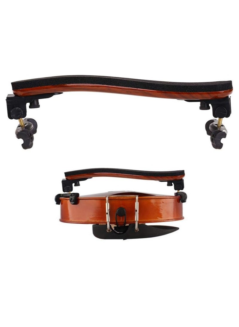 Bukela Violin Shoulder Rest 1/2 Collapsible Adjustable 1/2 Size Violin universal Type Violin Parts soft Safety Easy to use, High strength sponge Wood grain  - Image 4