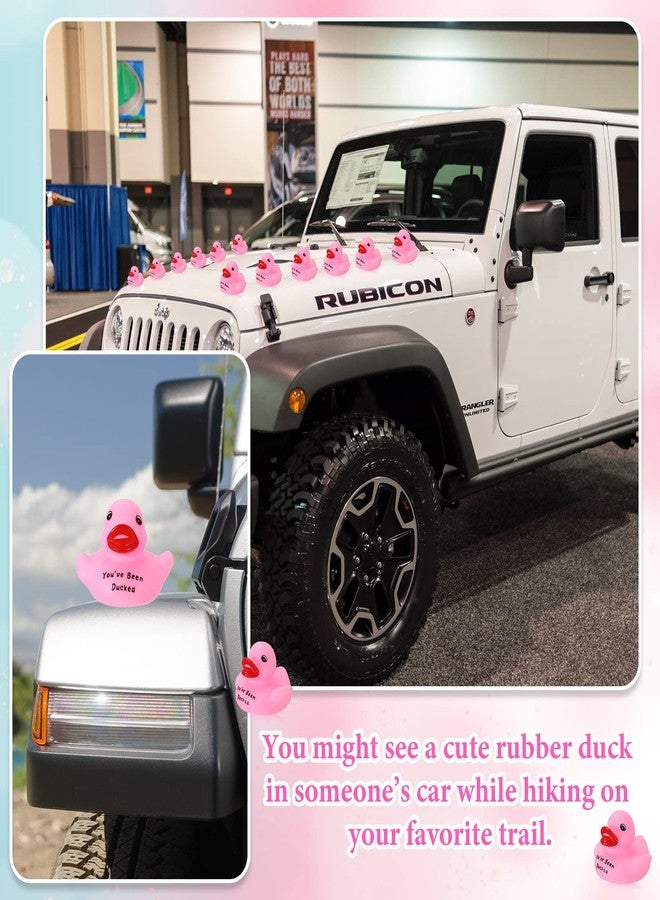 Raiten 30 Pcs Pink Rubber Ducks You've Been Ducks Shower Rubber Ducks 2.16 Inch Rubber Ducks Small Ducks Float Bathtub Toys Party Favor for Birthday Carnival Ducking Game - Image 3