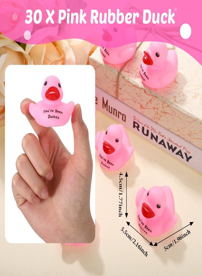 Raiten 30 Pcs Pink Rubber Ducks You've Been Ducks Shower Rubber Ducks 2.16 Inch Rubber Ducks Small Ducks Float Bathtub Toys Party Favor for Birthday Carnival Ducking Game - Image 5