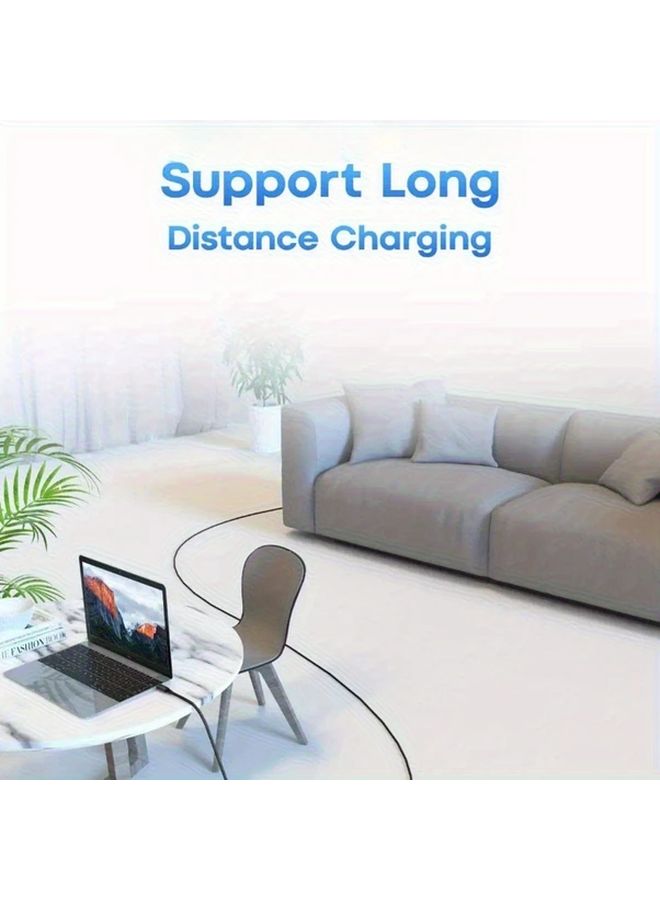 كابل USB C إلى USB C الرمادي 10 قدم شحن سريع 60 واط PD شاحن نوع C - Image 5