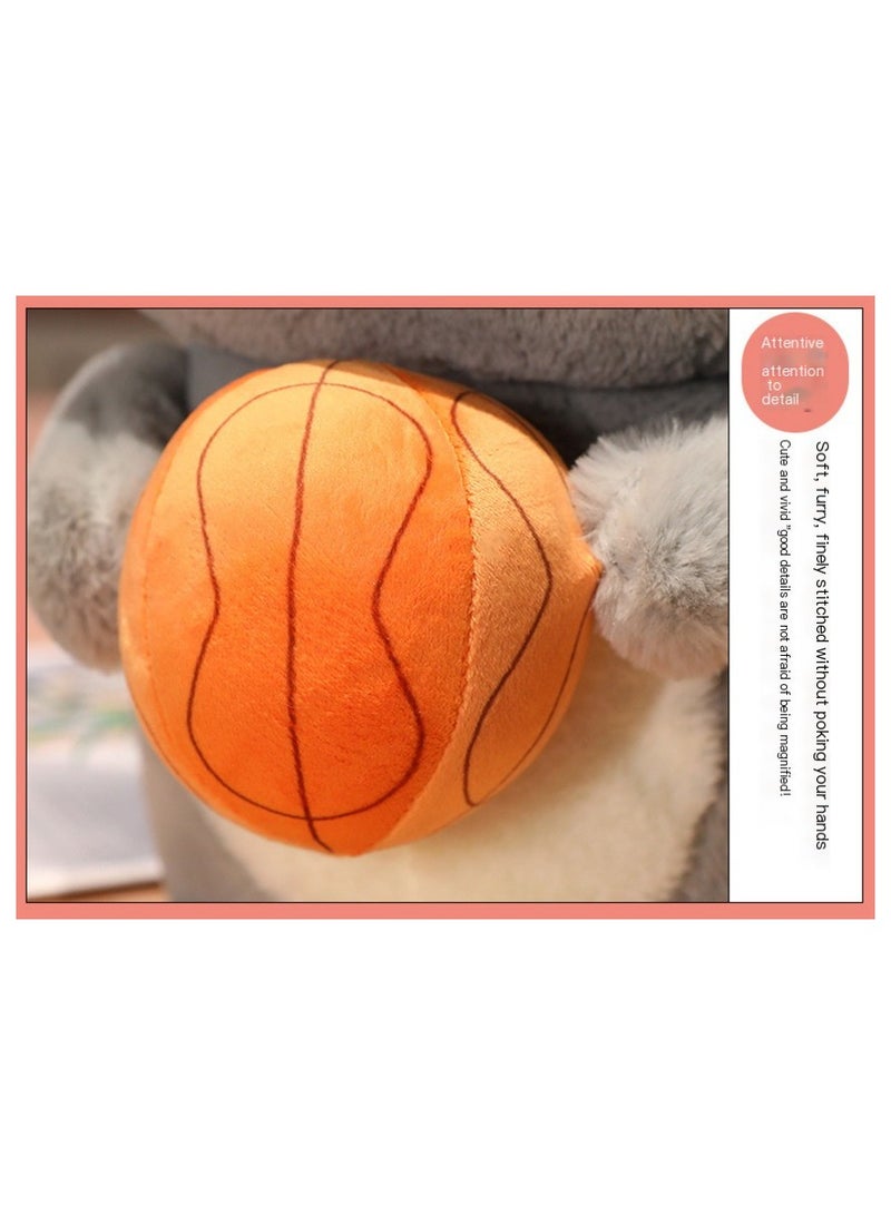 آنا دبدوب كرة سلة ميدي بـ25 سم بشكل كسلان وكوالا، لعبة محشوة ناعمة - Image 4