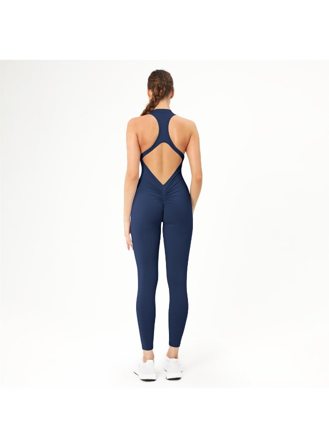 عام زيبر الرياضة حللا المرأة عارية الذراعين اليوغا داخلية قطعة واحدة دعوى - Image 3