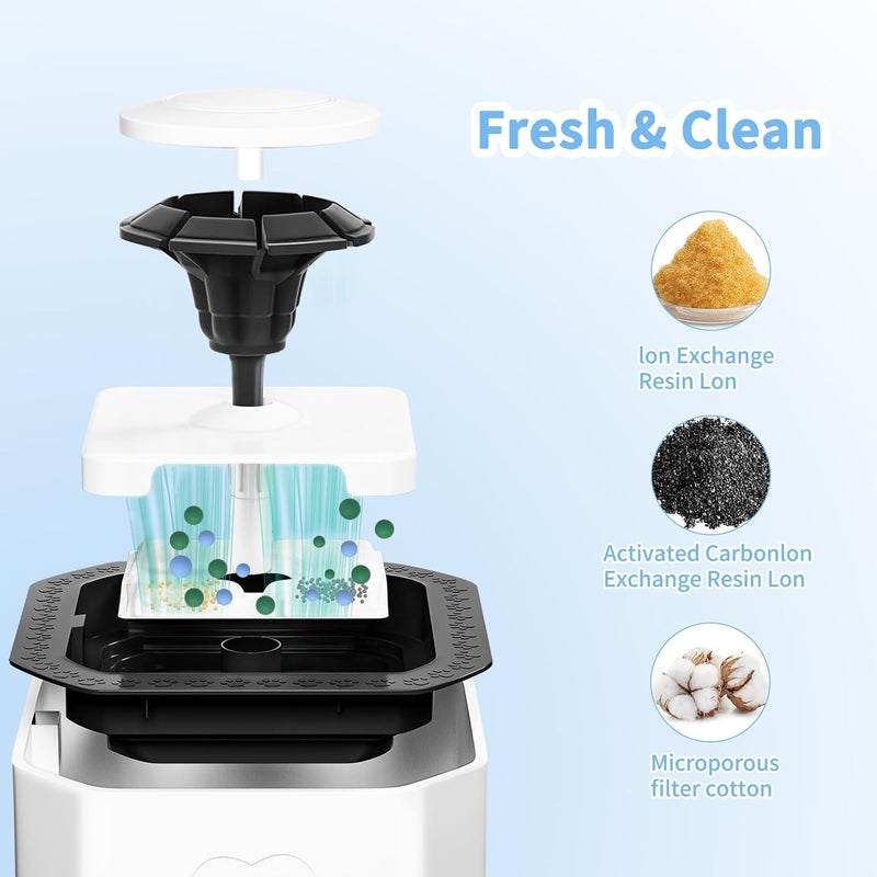 2.5L Automatic Cat Water Fountain - Super Silent Pet Drinking Fountain with 3 Water Flow Modes & 3 Filters - Image 3