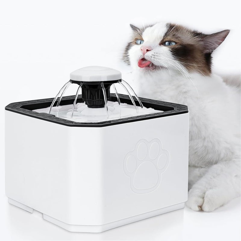 2.5L Automatic Cat Water Fountain - Super Silent Pet Drinking Fountain with 3 Water Flow Modes & 3 Filters - Image 1