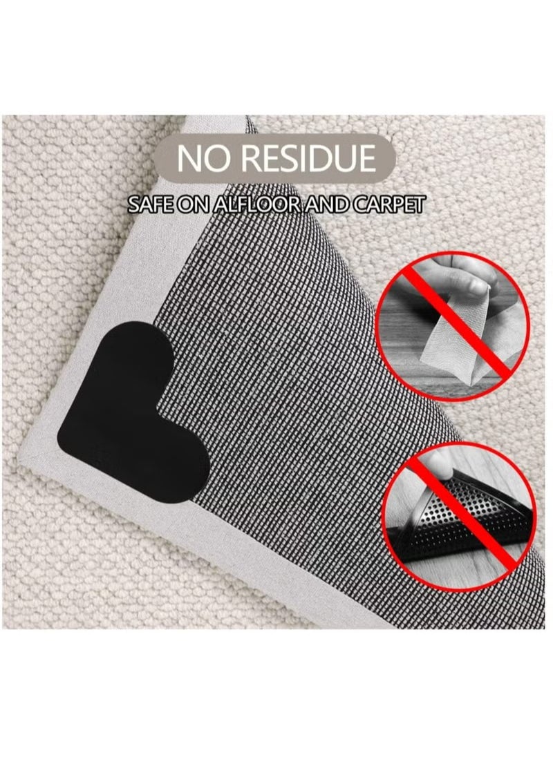 Generic Rug Gripper Rug Tape Non Slip Rug Pads Carpet Tape Rug Tape Hardwood Floor Rug Gripper for Hardwood Floors Black  - Image 2