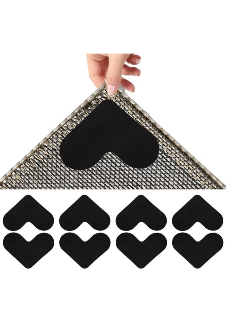 Generic Rug Gripper Rug Tape Non Slip Rug Pads Carpet Tape Rug Tape Hardwood Floor Rug Gripper for Hardwood Floors Black  - Image 1
