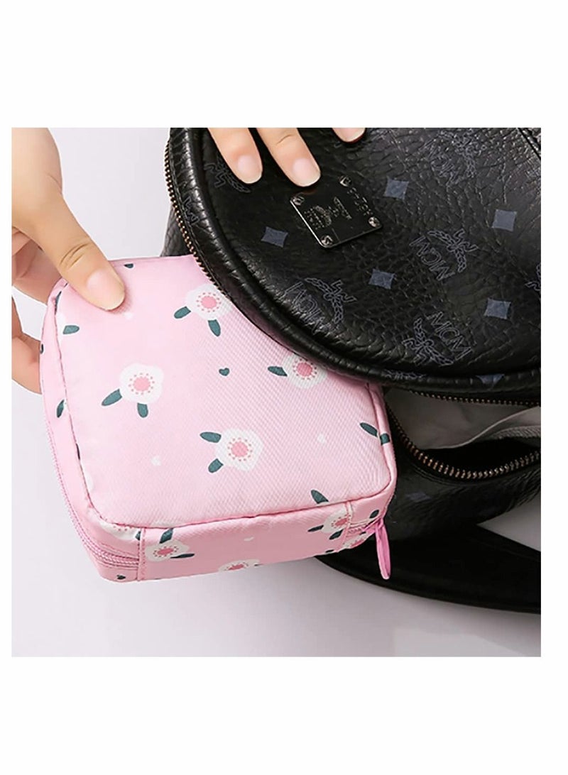 KASTWAVE Sanitary Napkin Storage Bag, Zipper Menstrual Pad Bag Portable Sanitary Napkin Storage Tampons Holder for Purse First Period Kit for Teen Girls Store Sanitary Pads for Women(4Pcs)  - Image 3