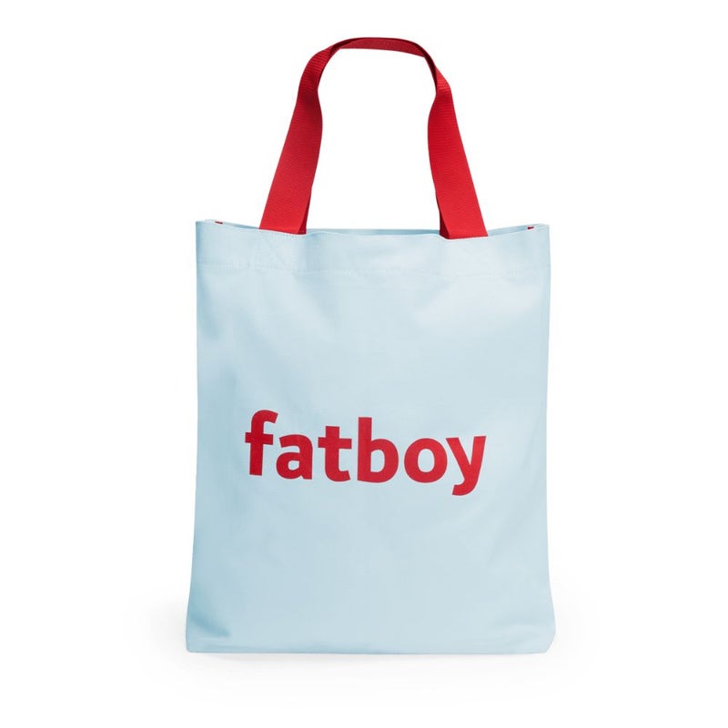 Fatboy حقيبة فات بوي باجي - حقيبة قطنية كبيرة متينة (أزرق فاتح، 61 × 55 سم) | حقيبة تسوق، سفر وتخزين متينة - Image 1