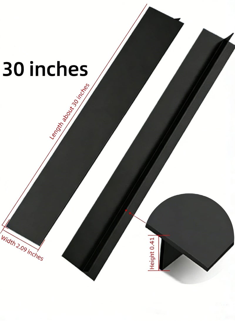 YGNNBC Silicone stovetop cover, oven protector, spill-proof sealant, gap filler, kitchen 2-pack, 30-inch black. - Image 3