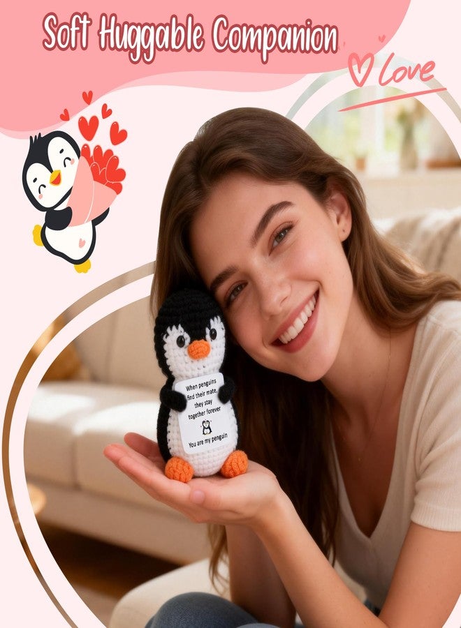 ART-GIFTREE هدايا عيد ميلاد لطيفة على شكل بطريق من ART-GIFTREE للزوجة والزوج، وبطاقة حب في ذكرى الزواج لها أو له، وهدية كروشيه رومانسية لعيد الحب للرجال والنساء، وعيد الأم - Image 5