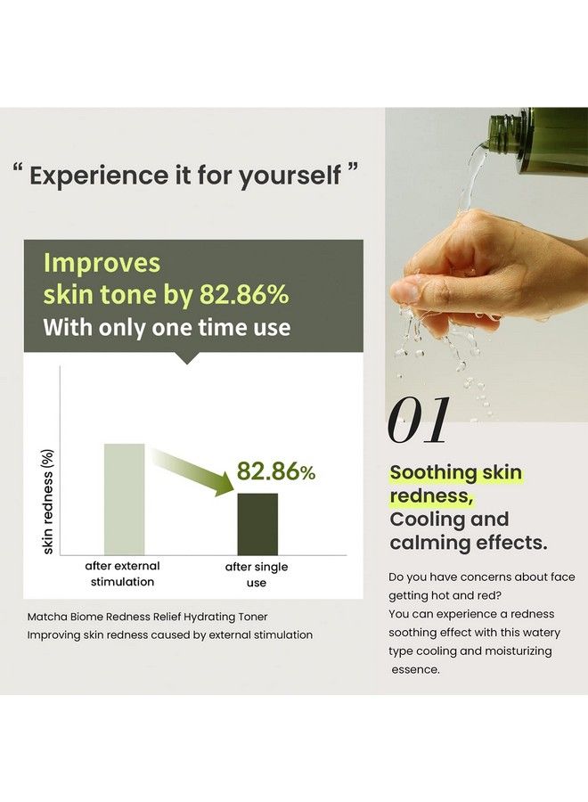 Heimish H] Matcha Biome Redness Relief Hydrating Toner 5.07 Fl.Oz / 150 Ml | Relief Redness And Calming Skin | Pore And Sebum Care Sensitive Skin Korean Skincare - Image 5