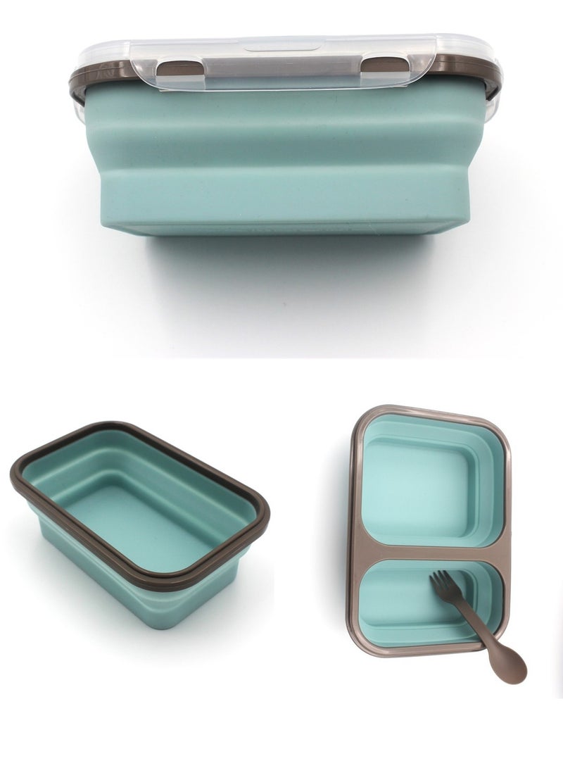 Auroware School Lunch box Set 4 Collapsible Space serving Dishwasher safe Microwave safe Easy to clean