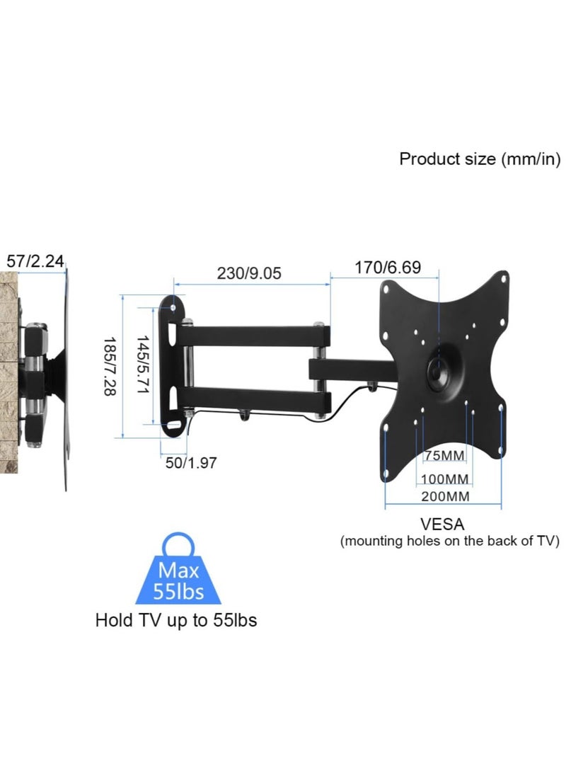 TIGER "Universal TV Wall Mount for 13''-37'' Screens – Adjustable Tilt & Swivel for Flexible Viewing Angles" - Image 3