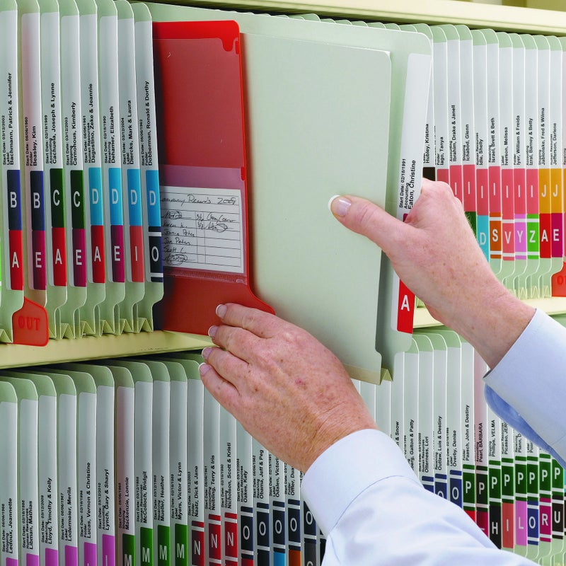 Smead End Tab Pressboard Fastener File Folder with SafeSHIELD Fasteners, 2 Fasteners, 3" Expansion, Letter Size, Gray/Green, 25 per Box (34725) - Image 4