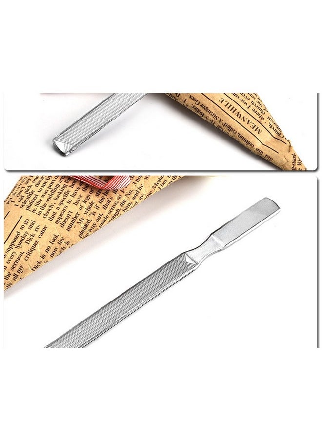 Artibetter - Stainless Steel Nail File Double Sided Nail Buffer Pedicure Manicure Nail Art Tools - Image 1
