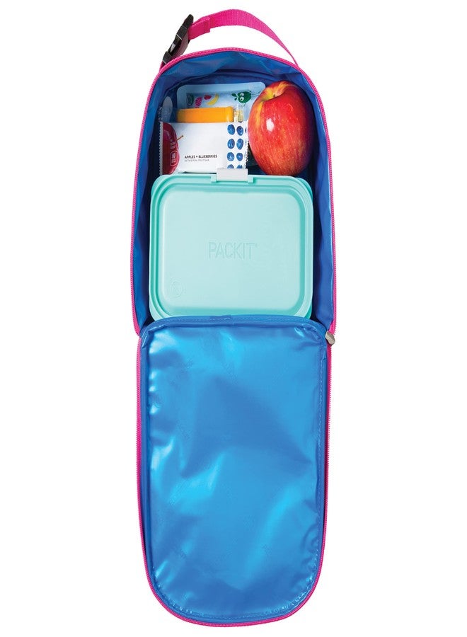 PackIt® Freezable Playtime Lunch Box, Pink Popsicle, Built with EcoFreeze® Technology, Collapsible, Reusable, Zip Closure With Buckle Handle, Perfect for Keeping School Lunches Fresh Large - Image 4
