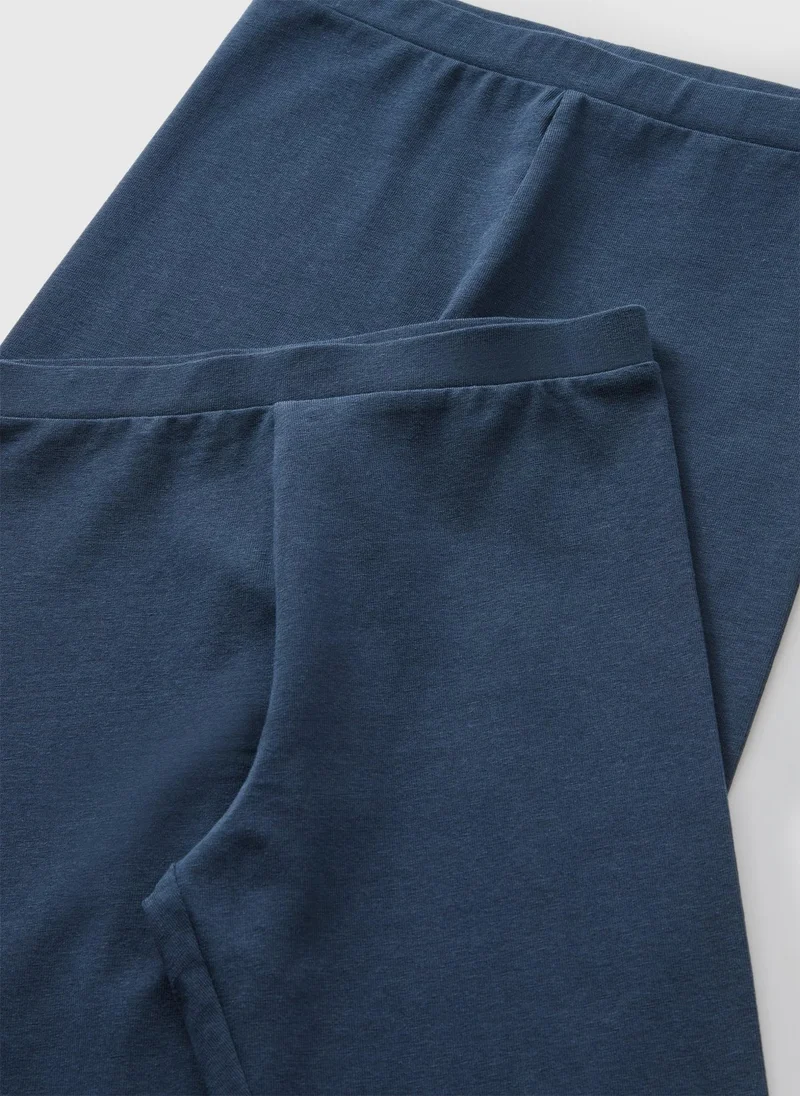 ماتلان بنطلون ضيق بناتي قطعتين كحلي