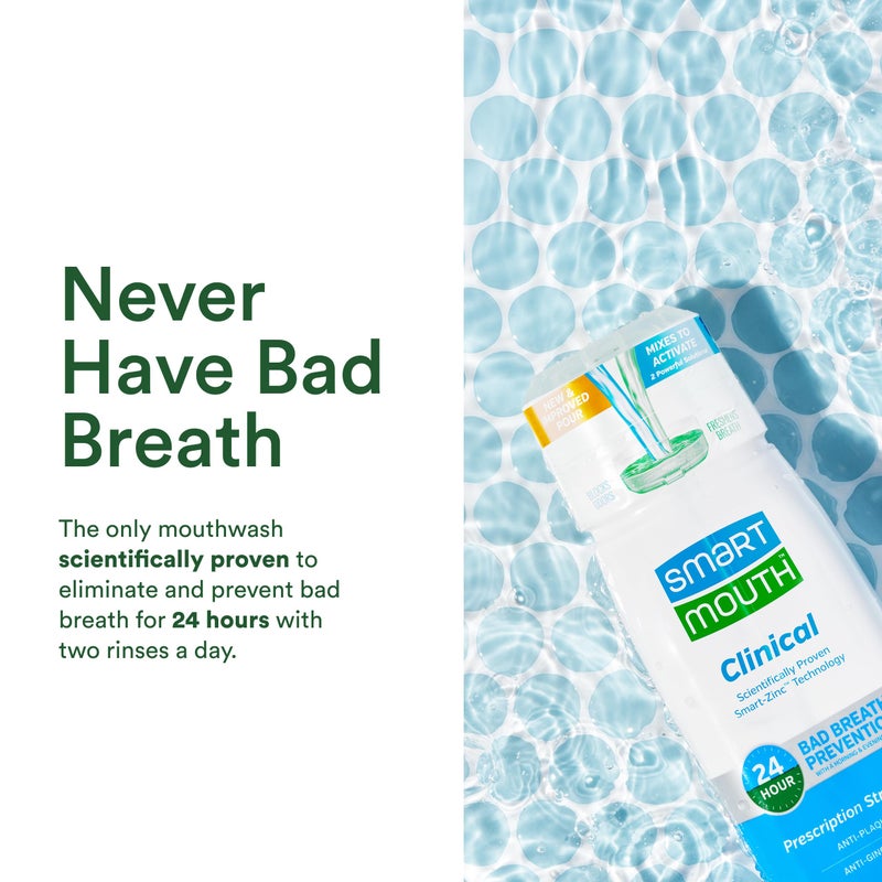 SmartMouth DDS Activated Clinical Mouthwash with Tongue Cleaner - for Fresh Breath - Clinical Strength Mouthwash for Gum Health, Gingivitis & More - Clean Mint Flavor, 16 fl oz - Image 5